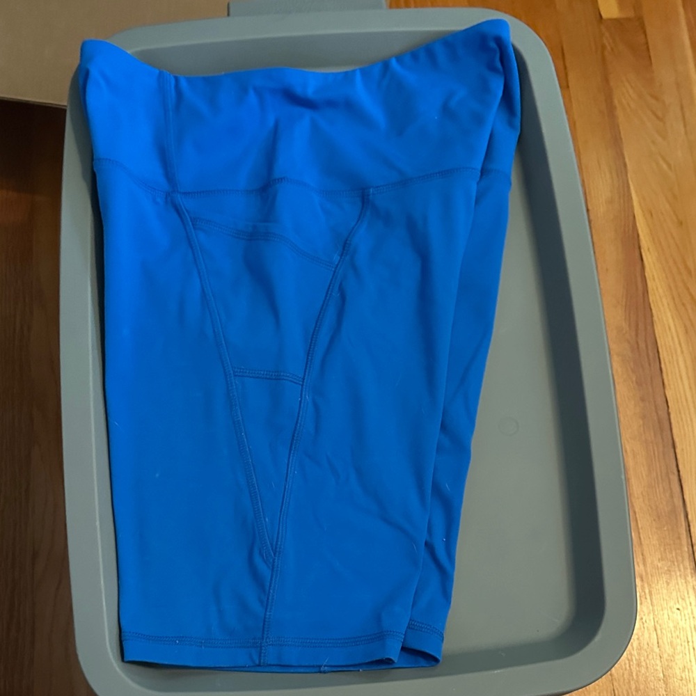 Women's Blue Athletic Shorts - Picture 6 of 6